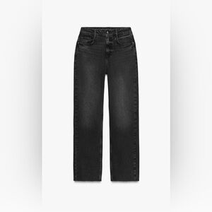 ZARA MOM'S JEAN High Waisted Straight Leg Black